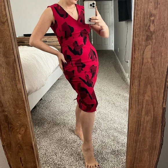 red camouflage dress CAMO Dress RED Tulle Underneath With Pickups CORSET Back Wedding Dress
